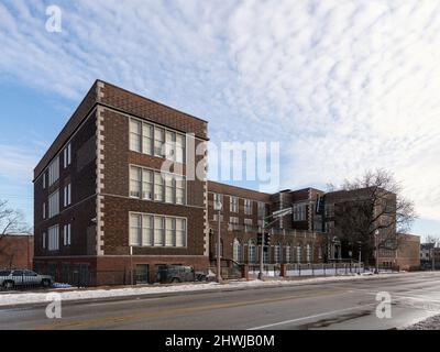 Madison School conçu par William B. Ittner Banque D'Images