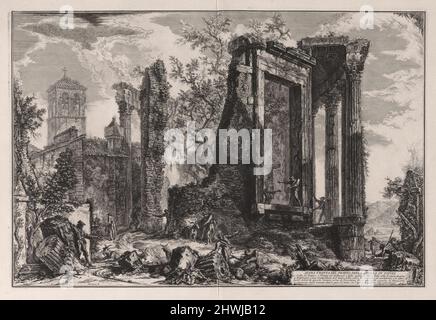 Altra Veduta del Tempio della Sibilla à Tivoli (autre vue du Temple du Sibyl à Tivoli), de Vedute di Roma (vue de Rome). Artiste: Giovanni Battista Piranesi, Italien, 1720–1778 Banque D'Images