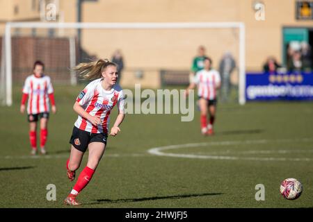 Hetton le Hole, Royaume-Uni. 06th mars 2022. Tours de Sunderland pendant le match de football FA WSL 2 entre Sunderland et Charlton Richard Callis/SPP crédit: SPP Sport Press photo. /Alamy Live News Banque D'Images