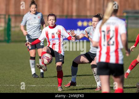 Hetton le Hole, Royaume-Uni. 06th mars 2022. Joice de Sunderland pendant le match de football FA WSL 2 entre Sunderland et Charlton Richard Callis/SPP crédit: SPP Sport Press photo. /Alamy Live News Banque D'Images