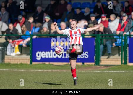 Hetton le Hole, Royaume-Uni. 06th mars 2022. Brown de Sunderland pendant le match de football FA WSL 2 entre Sunderland et Charlton Richard Callis/SPP crédit: SPP Sport Press photo. /Alamy Live News Banque D'Images