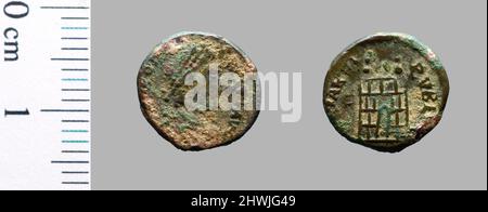 1 Nummus de Valentinien III, Auguste 425 455. Souverain : Valentinien III, empereur de Rome, 419–455 artiste : inconnu Banque D'Images