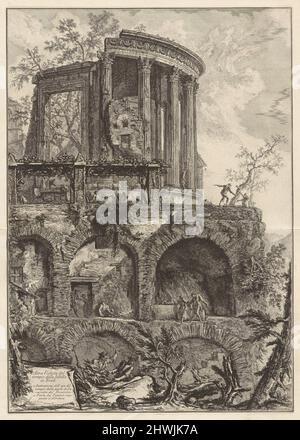 Altra Veduta del tempio della Sibilla à Tivoli (autre vue du Temple du Sibyl à Tivoli), de Vedute di Roma (vue de Rome). Artiste: Giovanni Battista Piranesi, Italien, 1720–1778 Banque D'Images