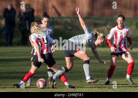 Hetton le Hole, Royaume-Uni. 06th mars 2022. Action pendant le match de football FA WSL 2 entre Sunderland et Charlton Richard Callis/SPP crédit: SPP Sport Press photo. /Alamy Live News Banque D'Images