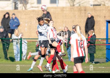 Hetton le Hole, Royaume-Uni. 06th mars 2022. Action pendant le match de football FA WSL 2 entre Sunderland et Charlton Richard Callis/SPP crédit: SPP Sport Press photo. /Alamy Live News Banque D'Images