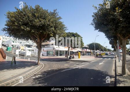 av avenida de las playas principale station balnéaire puerto del carmen, lanzarote, îles canaries, espagne Banque D'Images