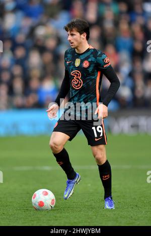 Mason Mount de Chelsea pendant le match de la Premier League entre le Burnley FC et le Chelsea FC à Turf Moor, Burnley, Royaume-Uni. Date de la photo: Samedi 5 mars 2022. Le crédit photo devrait se lire: Anthony Devlin Banque D'Images