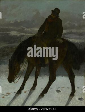 Hunter à cheval. Artiste : Gustave Courbet, français, 1819–1877 Banque D'Images