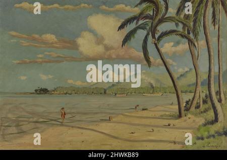 Plage d'Apia, Samoa. Artiste: Louis Michel Eilshémius, américain, 1864–1941 Banque D'Images