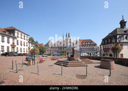 Obermarkt à Gelnhausen, Hesse, Allemagne Banque D'Images