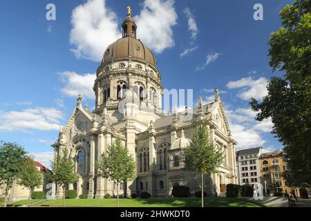 Église évangélique du Christ de style Renaissance, à Mayence, Rhénanie-Palatinat, Allemagne Banque D'Images