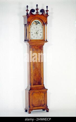 Horloge grand format. Fabricant (horlogerie) : Frederick Hetely, cuisine américaine, 1759–1839 Banque D'Images