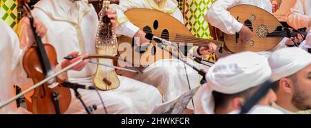 La musique andalouse est un type de musique andalouse. Musique classique au Maghreb. Culture marocaine Banque D'Images