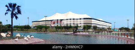 Al Bayt Stedium le stade accueillera le match d'ouverture de la coupe du monde de la FIFA 2022 et se déroulera jusqu'aux demi-finales DU QATAR 06-03-2022 Banque D'Images