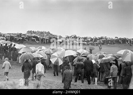 British Open 1973. Troon Golf Club à Troon, Écosse, du 11th au 14th juillet 1973. En photo, scènes de foule. Banque D'Images