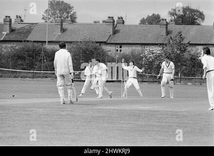 Standard v Alvis, Works League Cricket Match au terrain de cricket standard. Tanners Lane. Tile Hill, Coventry, samedi 1st juillet 1972. Banque D'Images