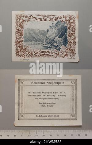 30 Heller de Vichtenstein, Notgeld. Menthe: Vichtenstein Banque D'Images
