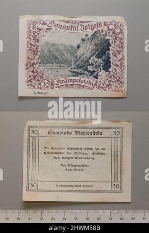 30 Heller de Vichtenstein, Notgeld. Menthe: Vichtenstein Banque D'Images