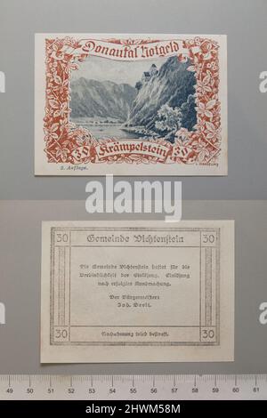 30 Heller de Vichtenstein, Notgeld. Menthe: Vichtenstein Banque D'Images
