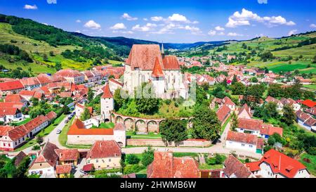 Biertan, Roumanie. Une des premières colonies saxonnes (allemandes) de Transylvanie médiévale. Banque D'Images