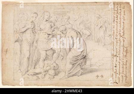 Ulysse reçoit l'hommage des loyales servantes-femmes. Artiste: Theodore van Thulden, flamand, 1606–1669After: Francesco Primaticcio, italien, 1504–1570 Banque D'Images