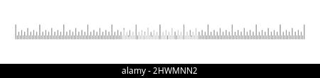 Échelle horizontale du thermomètre, de la règle, du ruban. Modèle d'outil de mesure isolé sur fond blanc. Illustration graphique vectorielle simple. Illustration de Vecteur