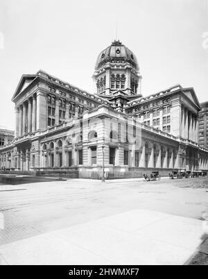 Federal Building and Post Office, à l'angle des rues Jackson et Dearborn, Chicago, Illinois, États-Unis, Detroit Publishing Company, 1900 Banque D'Images