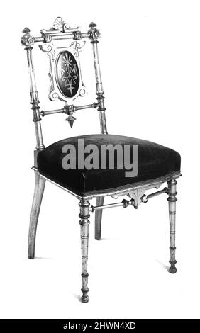 Chaise latérale. Maker, attribué à : George Hunzinger, américain, 1835–1898 Banque D'Images