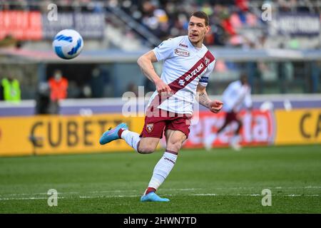 Bologne, Italie. 06th mars 2022. Andrea Belotti (Torino FC) en action pendant le FC de Bologne contre le FC de Turin, football italien série A match à Bologne, Italie, Mars 06 2022 crédit: Agence de photo indépendante/Alamy Live News Banque D'Images