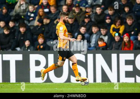 MKM Stadium, Hull, Angleterre - 5th mars 2022 Brandon Fleming (21) de Hull - pendant le match Hull City / West Bromwich Albion, EFL Championship 2021/22 MKM Stadium, Hull, Angleterre - 5th mars 2022 crédit: Arthur Haigh/WhiteRosePhotos/Alay Live News Banque D'Images