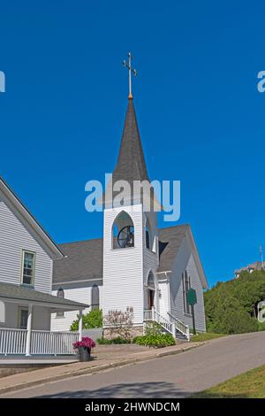 Vieille église sur l'île historique Mackinac au Michigan Banque D'Images
