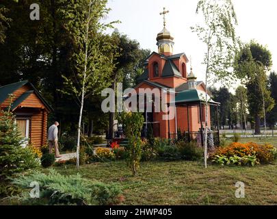 Tserkva Pokrovy Presvyatoyi Bohorodytsi Ptsu Église orthodoxe à Zashkiv, Oblast de Cherkasy, Ukraine. Banque D'Images