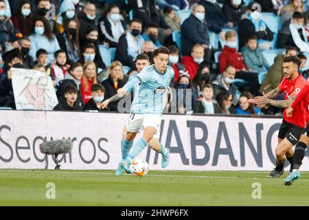 Vigo, Espagne. 6th mars 2022. Franco Cervi (Celta) football : match espagnol 'la Liga Santander' entre RC Celta de Vigo 4-3 RCD Mallorca à l'Estadio Abanca Balaidos à Vigo, Espagne . Crédit: Mutsu Kawamori/AFLO/Alay Live News Banque D'Images