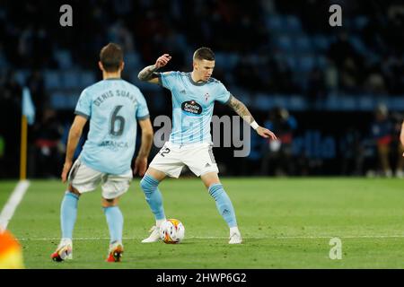 Vigo, Espagne. 6th mars 2022. Santi Mina (Celta) football : match espagnol 'la Liga Santander' entre RC Celta de Vigo 4-3 RCD Mallorca à l'Estadio Abanca Balaidos à Vigo, Espagne . Crédit: Mutsu Kawamori/AFLO/Alay Live News Banque D'Images