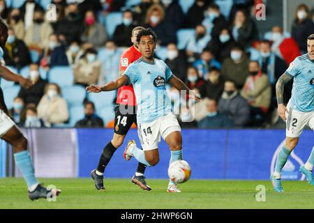 Vigo, Espagne. 6th mars 2022. Renato Tapia (Celta) football : match espagnol 'la Liga Santander' entre RC Celta de Vigo 4-3 RCD Mallorca à l'Estadio Abanca Balaidos à Vigo, Espagne . Crédit: Mutsu Kawamori/AFLO/Alay Live News Banque D'Images