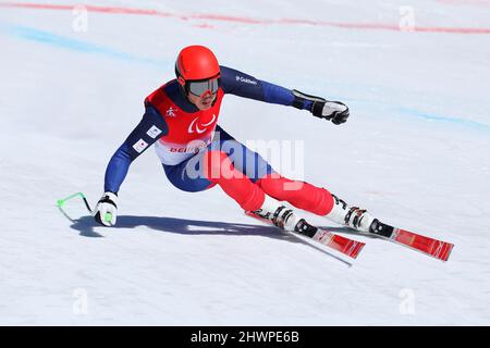 Pékin, Chine. 5th mars 2022. Gakuta Koike (JPN) ski alpin : descente des hommes pendant les Jeux paralympiques d'hiver de 2022 à Beijing au Centre national de ski alpin de Beijing, Chine . Crédit: Naoki Nishimura/AFLO SPORT/Alay Live News Banque D'Images