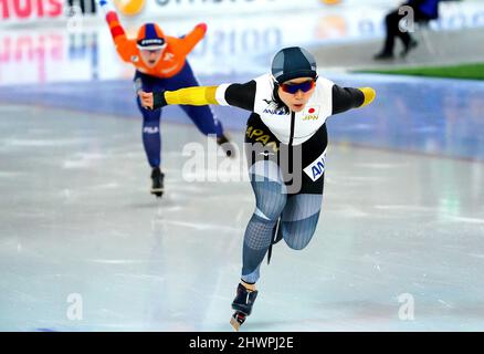 Irene Schouten Miho Takagi (JPN) Championnats du monde de patinage de vitesse Sprint et Allround le 6 mars 2022 dans le Vikingskipet à Hamar, Norvège photo par SCS/Soenar Chamid/AFLO (PAYS-BAS OUT) Banque D'Images