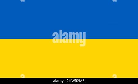 Drapeau ukrainien couleurs officielles bleu et jaune Banque D'Images