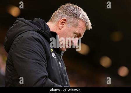 Entraîneur en chef de Norwich City, Dean Smith - Norwich City v Brentford, Premier League, Carrow Road, Norwich, Royaume-Uni - 5th mars 2022 utilisation éditoriale uniquement - des restrictions DataCo s'appliquent Banque D'Images