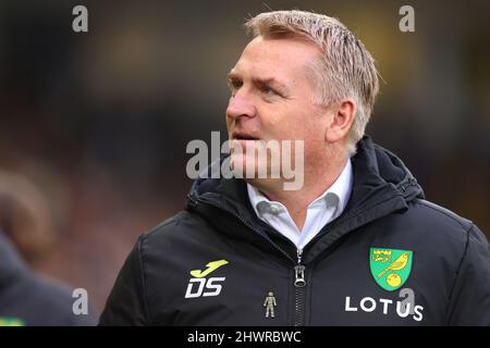 Entraîneur en chef de Norwich City, Dean Smith - Norwich City v Brentford, Premier League, Carrow Road, Norwich, Royaume-Uni - 5th mars 2022 utilisation éditoriale uniquement - des restrictions DataCo s'appliquent Banque D'Images