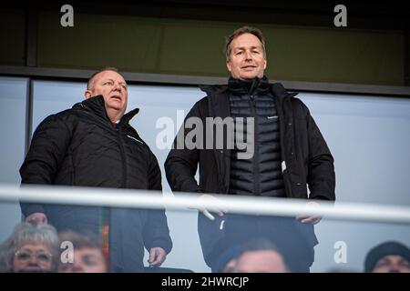 Silkeborg, Danemark. 06th mars 2022. Kasper Hjulmand, entraîneur-chef de l'équipe nationale danoise, vu sur les stands lors du match Superliga 3F entre Silkeborg IF et Broendby IF au parc JYSK à Silkeborg. (Crédit photo : Gonzales photo/Alamy Live News Banque D'Images