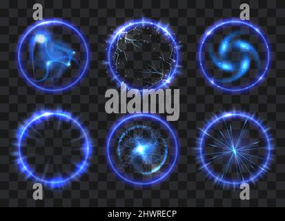 Anneaux de plasma Magic Portal Illustration de Vecteur