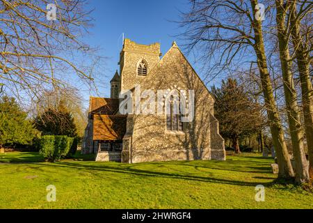 Église de la Sainte Trinité à Pleshey, Essex Banque D'Images