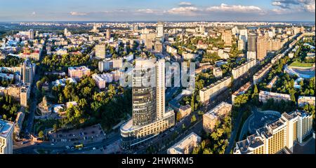 Vue aérienne de Petchersk, un quartier central de Kiev, Ukraine Banque D'Images