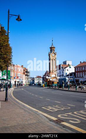 Epsom Surrey, Royaume-Uni, mars 07 2022, site historique de la Tour de l'horloge d'Epsom Banque D'Images