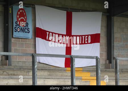 Vue générale du premier tour de la coupe Emirates FA entre Torquay United et Crawley Town à Plainmoor, Torquay. 08 novembre 2020 Banque D'Images