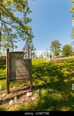 Cimetière Peter Saar dans la région de Panther Lake, à Kent, Washington. Banque D'Images