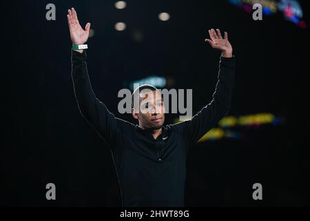 Jean-Marc Pontvianne de France (Triple Jump masculin) participe au World Athletics Indoor Tour, Meeting de Paris 2022 le 6 mars 2022 à l'Accor Arena de Paris, France. Banque D'Images