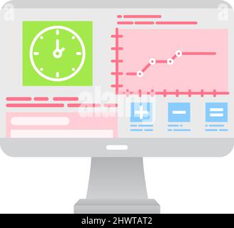 Technologie agricole intelligente et vecteur d'icône statistique Illustration de Vecteur