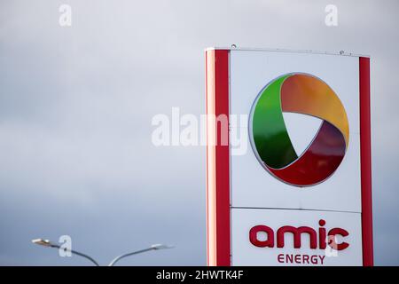 Station-service AMIC Energy Management à Gdansk. Pologne Mars 4th 2022 © Wojciech Strozyk / Alamy stock photo *** Légende locale *** Banque D'Images